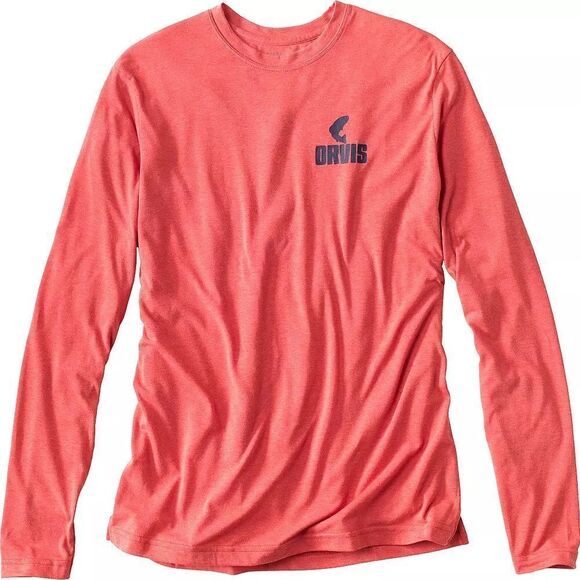 Orvis drirelease Long Sleeve Logo Shirt Size XL Color Coral - Picture 1 of 11